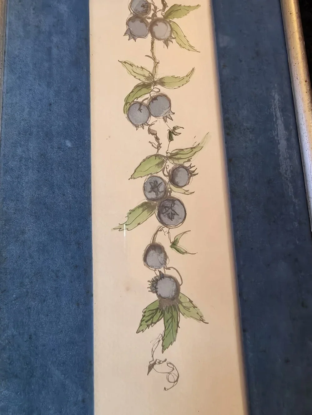 Blue and Green Blueberry Wall Art by